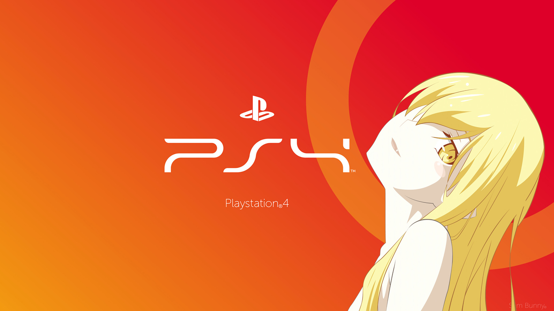 Скачать обои game, Anime, sony, bakemonogatari, oshino shinobu,  playstation, nisemonogatari, PS4, раздел прочее в разрешении 1920x1080