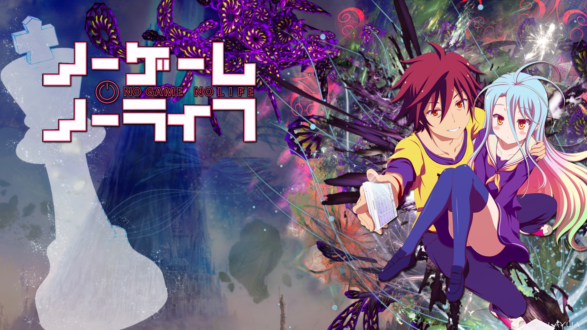 Обои аниме, арт, двое, No Game No Life, Нет игры нет жизни на телефон и  рабочий стол, раздел прочее, разрешение 1920x1080 - скачать