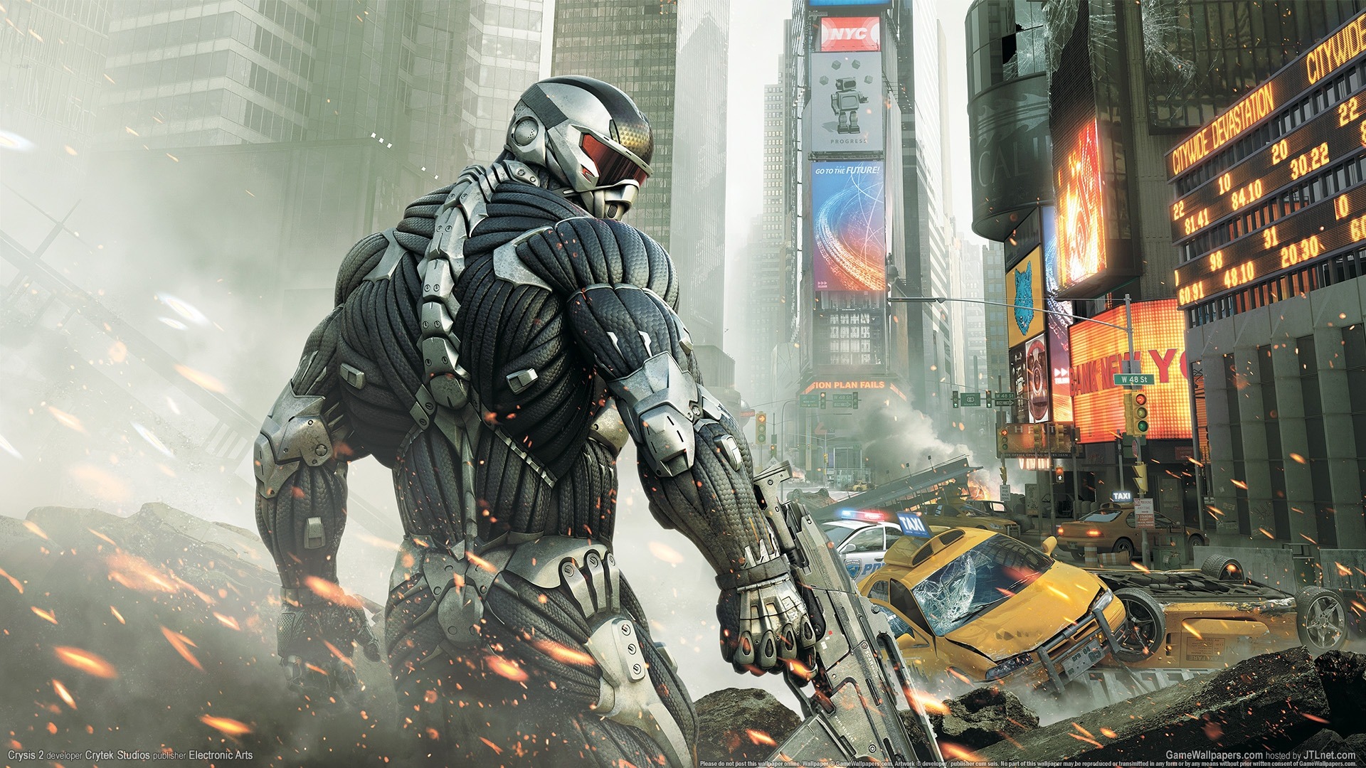 Скачать обои Город, Crysis 2, Кризис, Crytek, раздел игры в разрешении  1920x1080