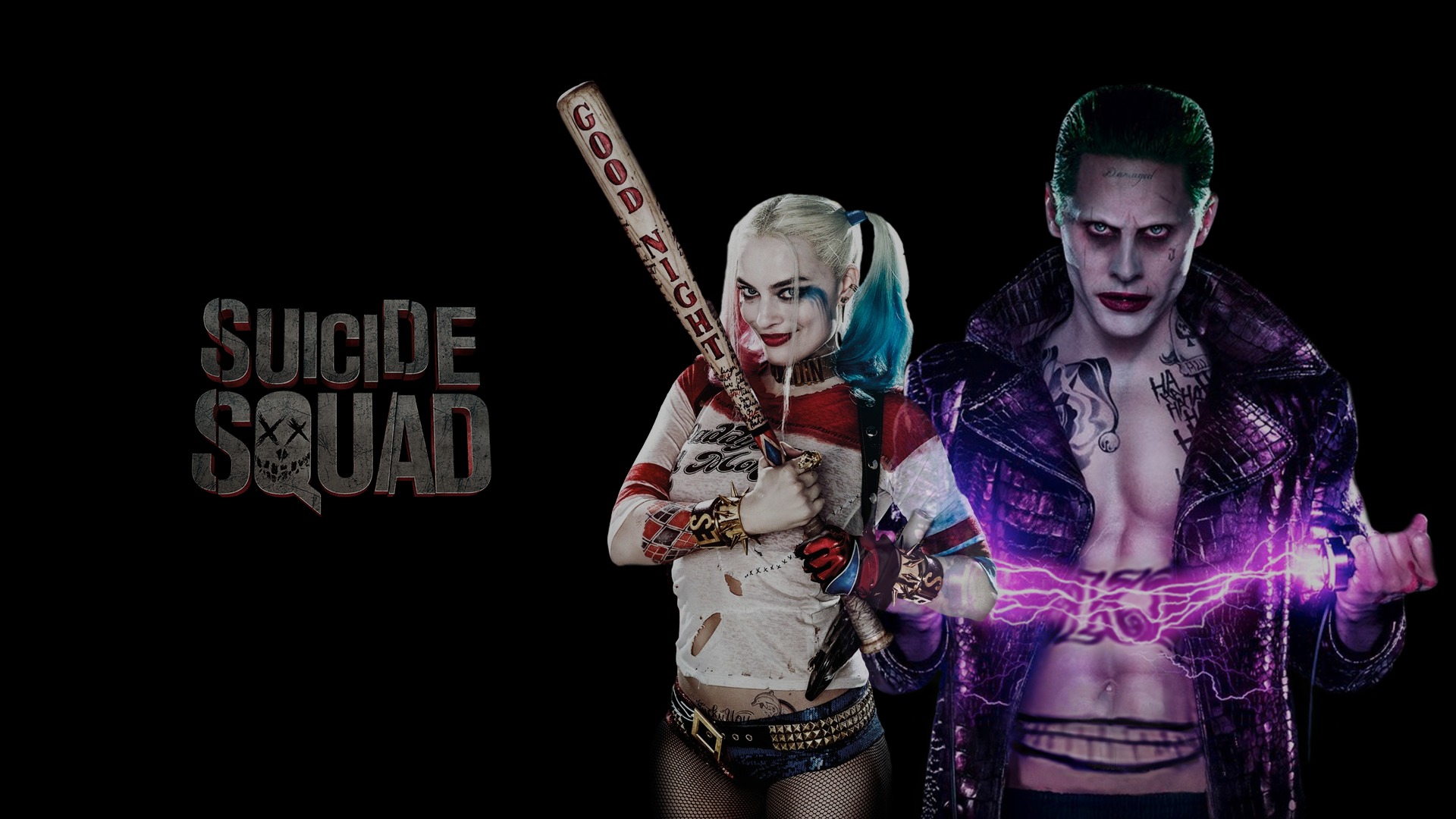 Обои герои, joker, dc comics, harley quinn, злодеи, suicide squad, отряд  самоубийц на телефон и рабочий стол, раздел фильмы, разрешение 1920x1080 -  скачать