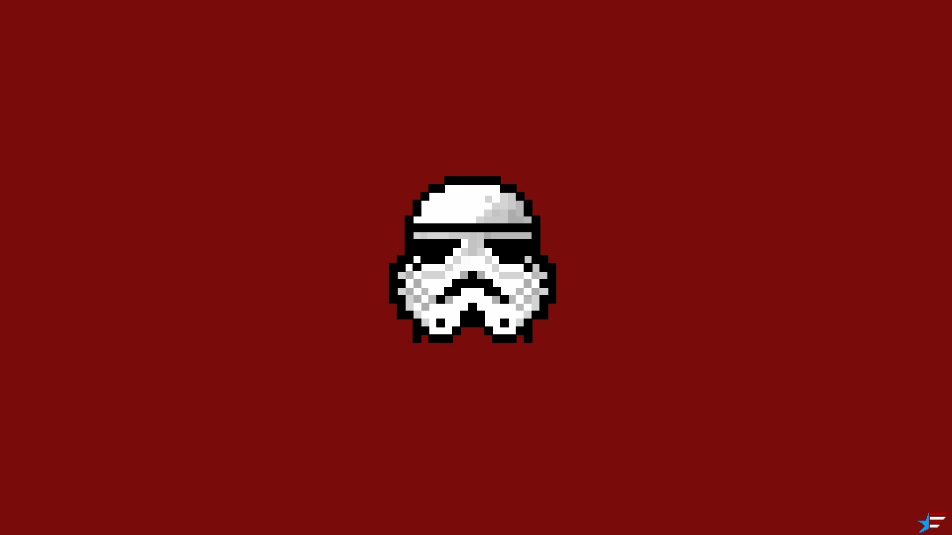 Скачать обои звездные войны, star wars, штурмовик, 8bit, stormtrooper,  pixel art, storm trooper, 8 bit, раздел минимализм в разрешении 1920x1080