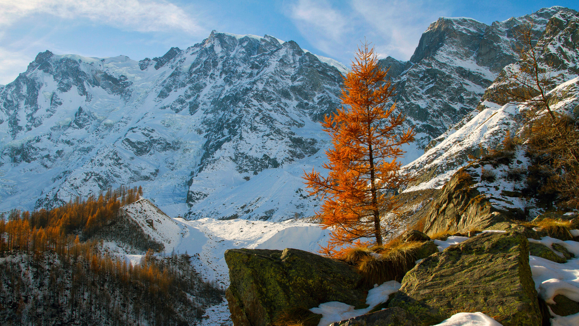 зима в горах кавказа