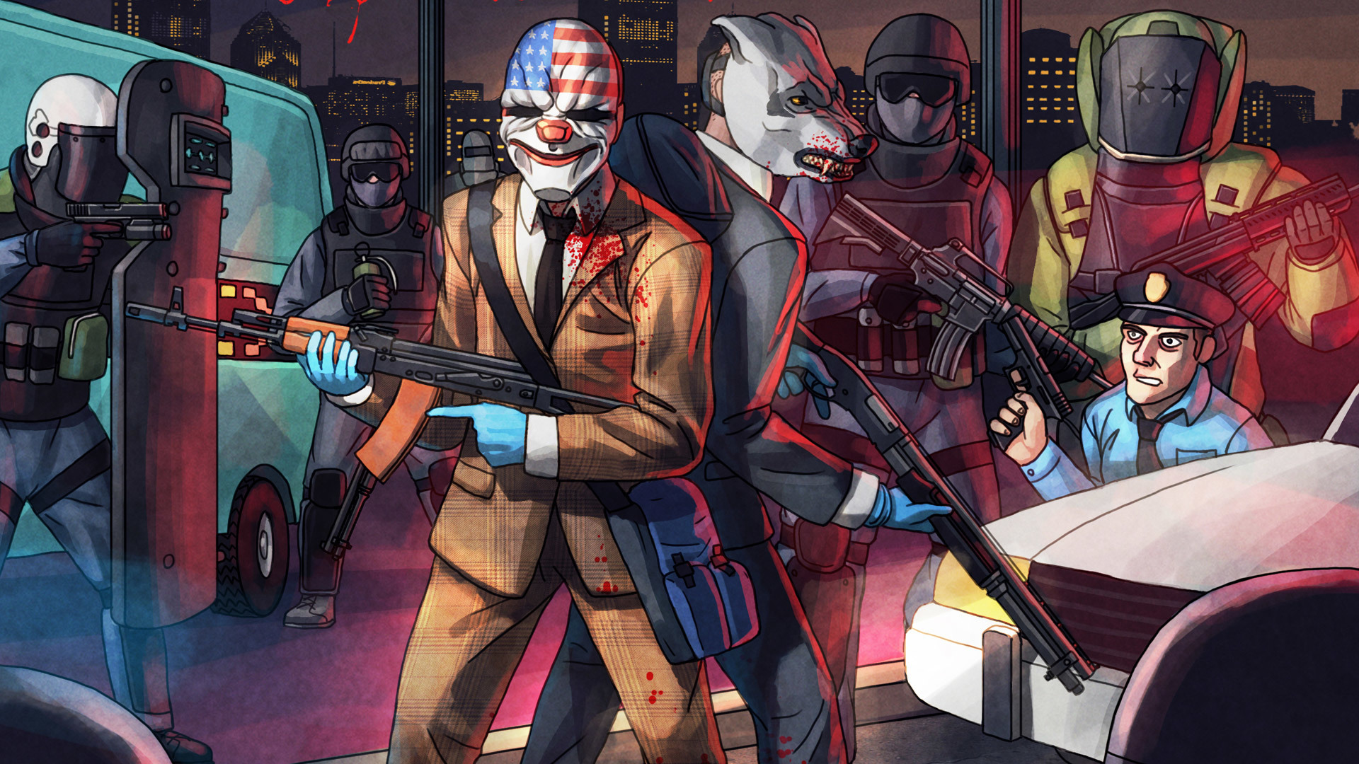 Кража боеголовки в игре Payday 2 - скачать живые обои на рабочий стол