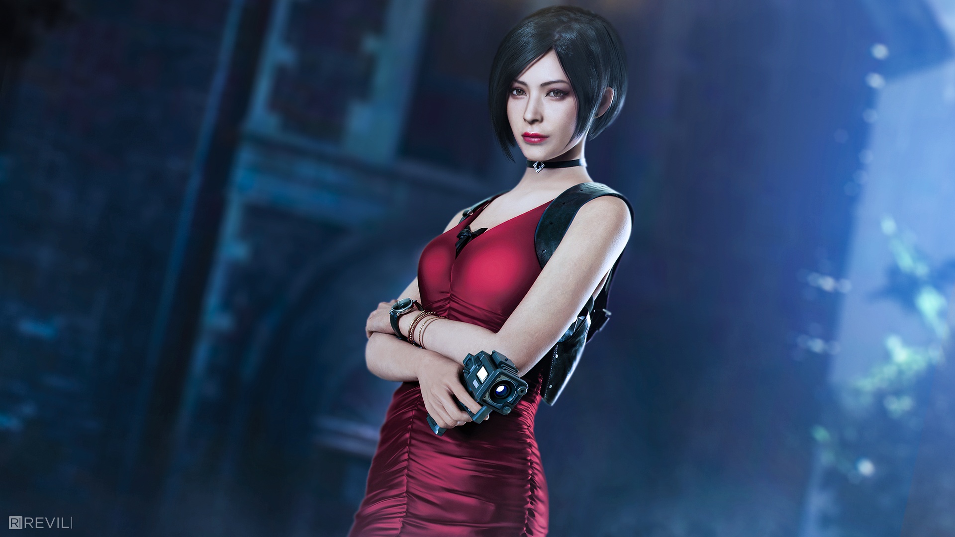 Скачать обои взгляд, девушка, брюнетка, красивая, Ada Wong, Ада Вонг, Resident  Evil 2 Remake, раздел игры в разрешении 1920x1080