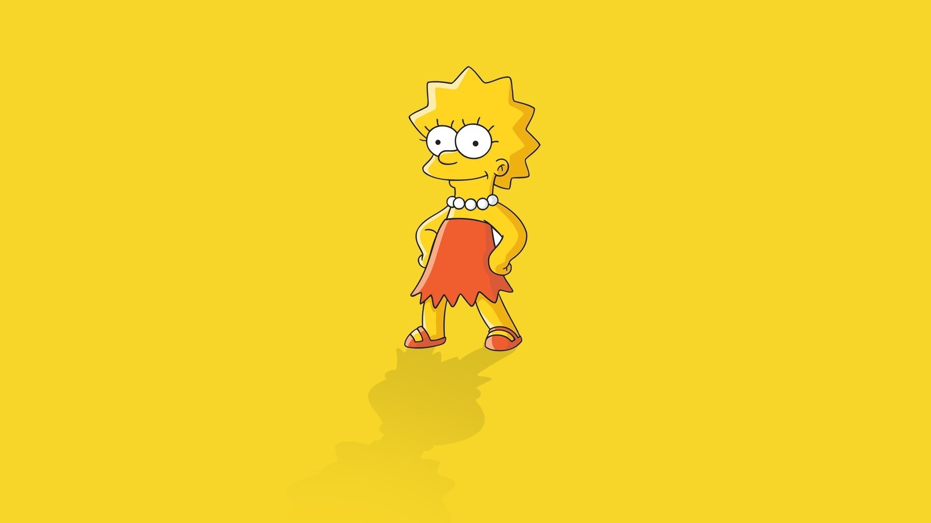 Скачать обои симпсоны, simpsons, Лиза, liza, раздел минимализм в разрешении  1920x1080