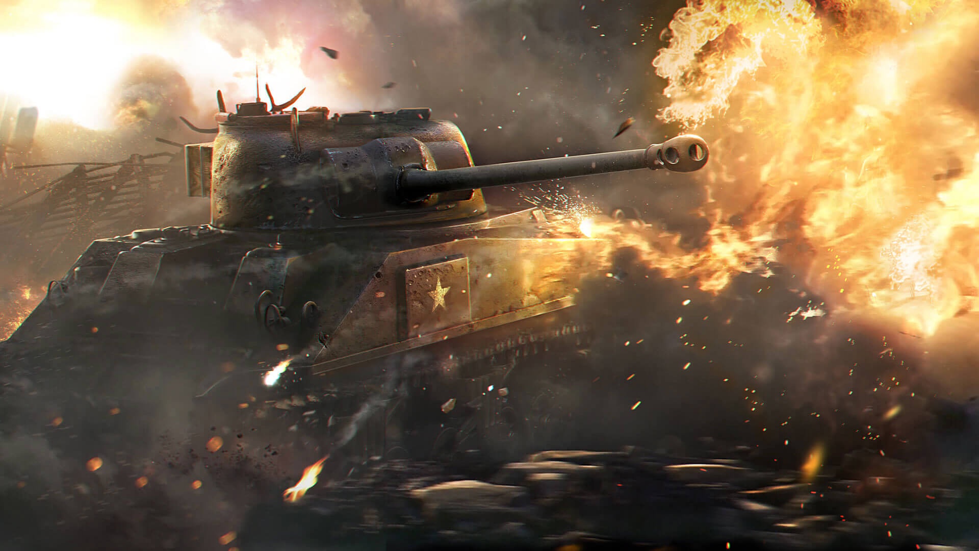 Скачать обои WoT, World of Tanks, Мир Танков, Wargaming Net, Sherman  Firefly, M4 Sherman Firefly, раздел игры в разрешении 1920x1080