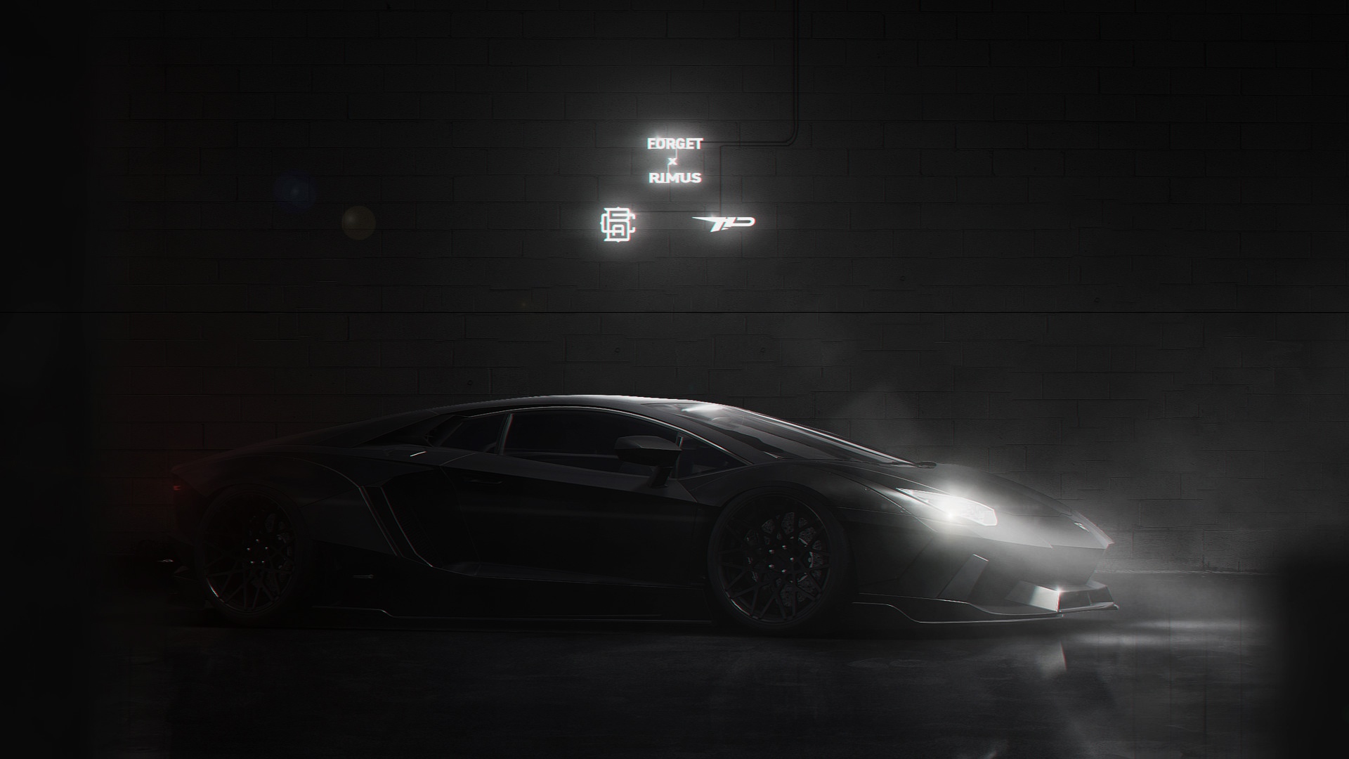 Скачать обои Авто, Lamborghini, Машина, Car, Art, Render, Суперкар,  Aventador, раздел lamborghini в разрешении 1920x1080