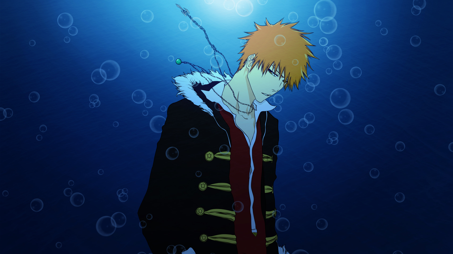 Скачать обои аниме, арт, bleach, Ичиго Куросаки, блич, Kurosaki Ichigo,  раздел сёнэн в разрешении 1920x1080