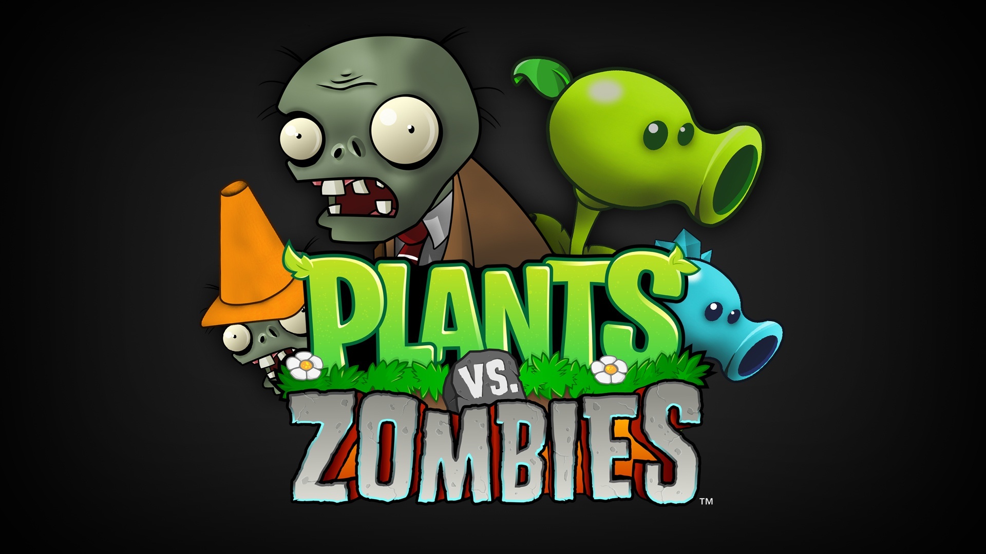 Обои надпись, Plants vs zombies, Растения против зомби на телефон и рабочий  стол, раздел игры, разрешение 1920x1080 - скачать