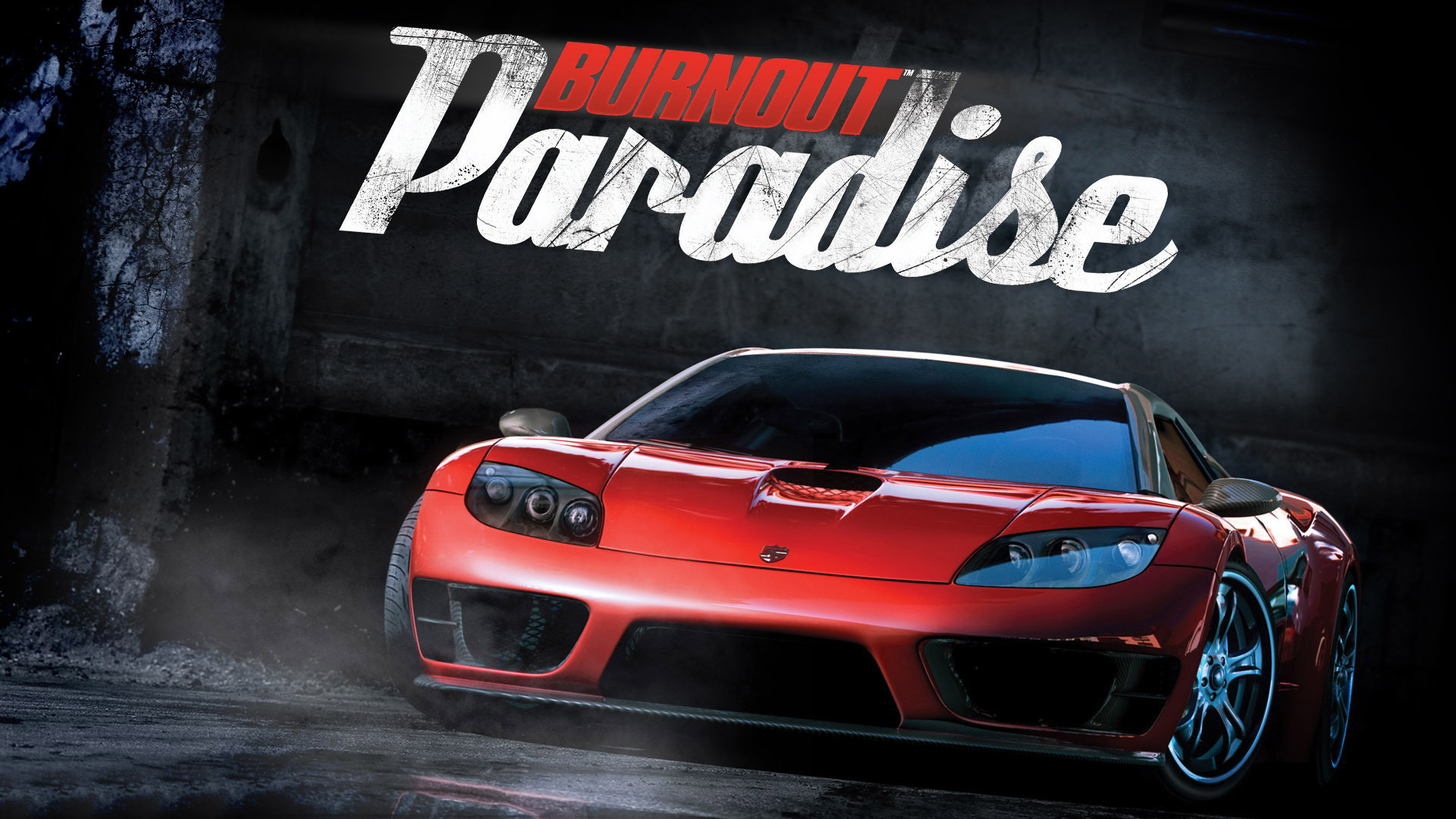 Скачать обои пар, burnout paradise, мокрый асфальт, раздел игры в  разрешении 1920x1080