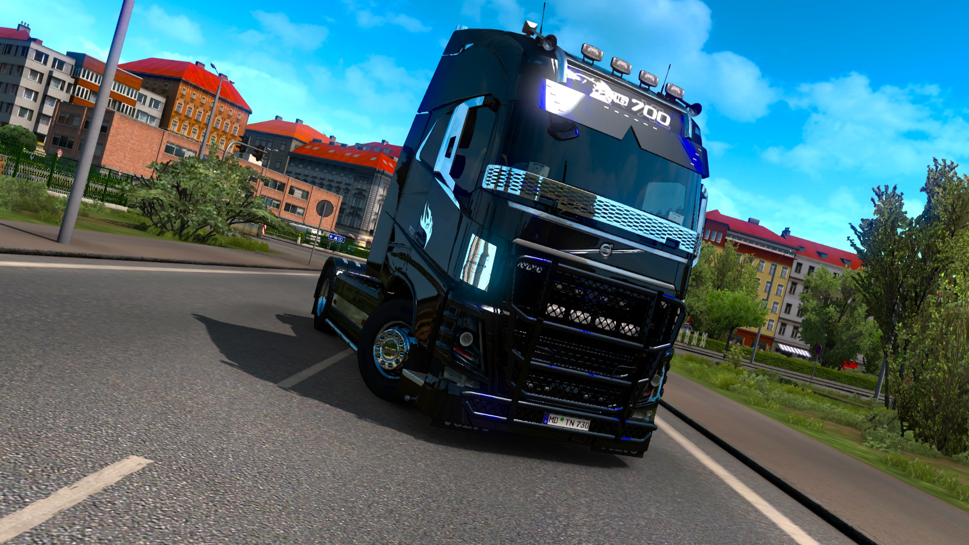 Скачать обои Грузовик, Тягач, Euro Truck Simulator 2, Volvo FH16,  Тюнингованный, XL 700, раздел игры в разрешении 1920x1080