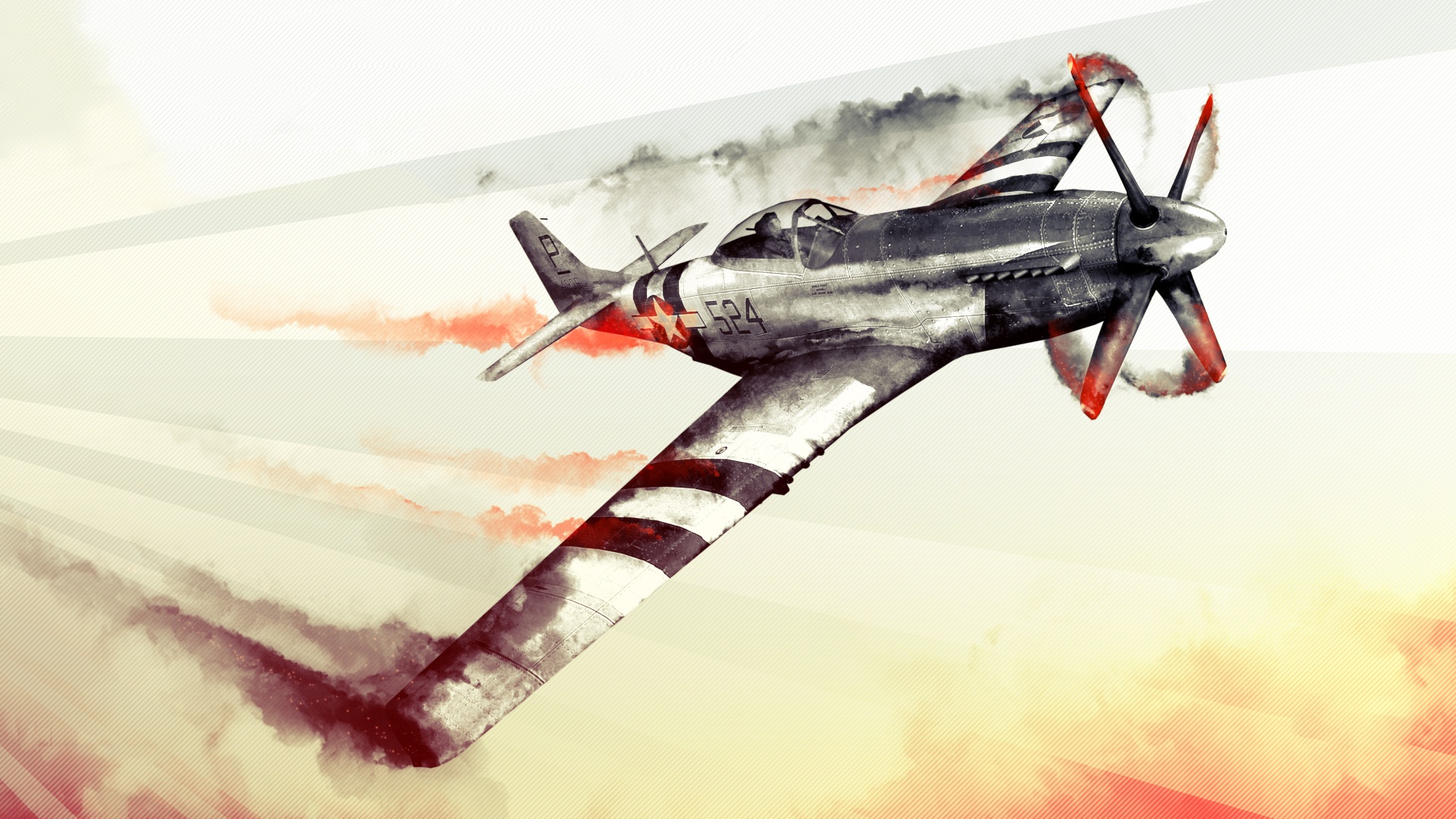 Обои авиация, вторая мировая война, War Thunder, P51, World of Planes на  телефон и рабочий стол, раздел игры, разрешение 1920x1080 - скачать