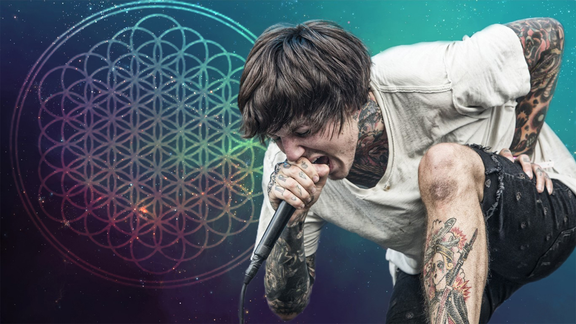 Скачать Обои Космос, Space, Oliver Sykes, Bring Me The Horizon.