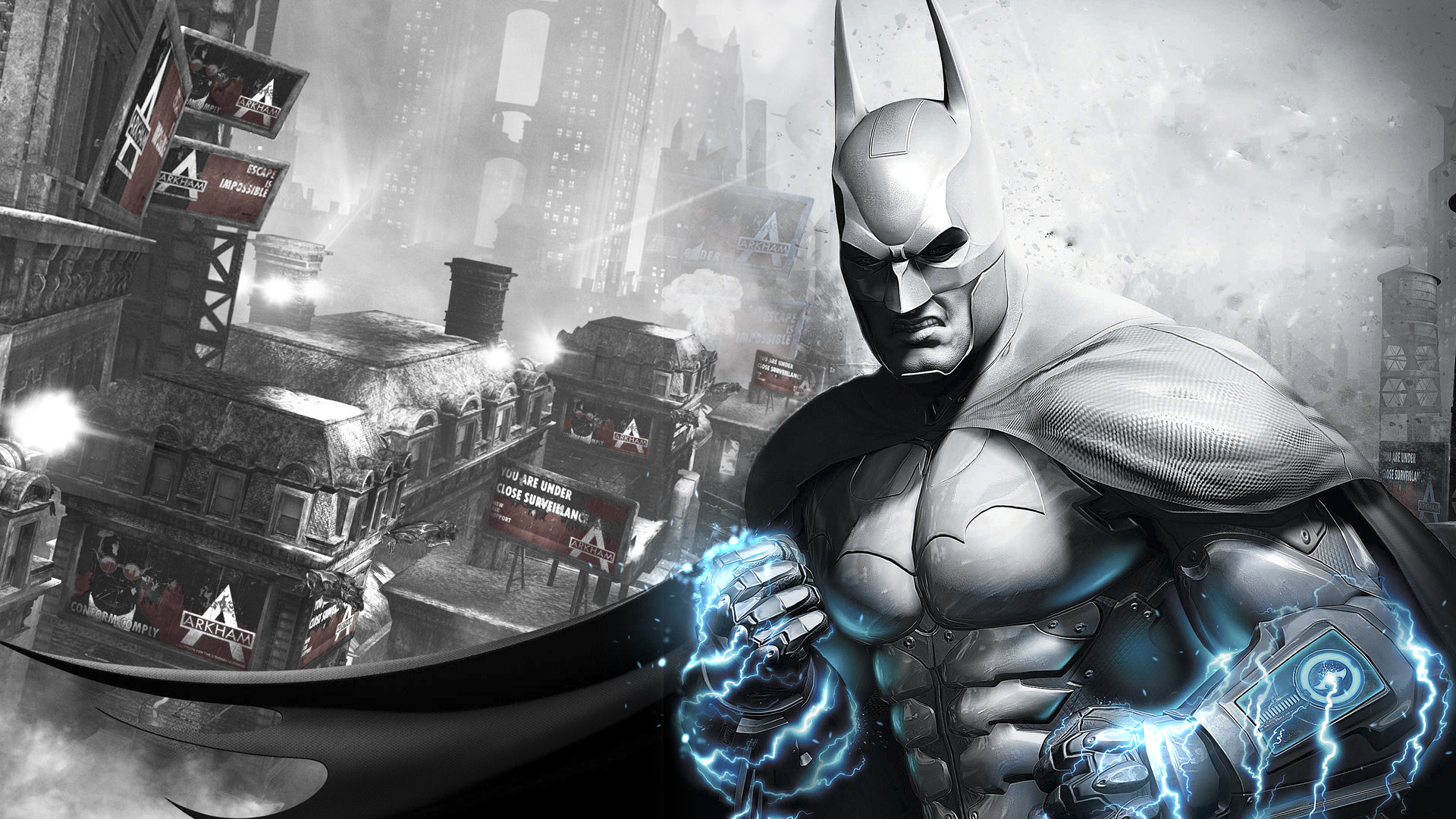 Обои город, броня, плащ, гаджет, тюрьма, ток, Batman: Arkham City Armored  Edition, трущобы на телефон и рабочий стол, раздел игры, разрешение  1920x1080 - скачать