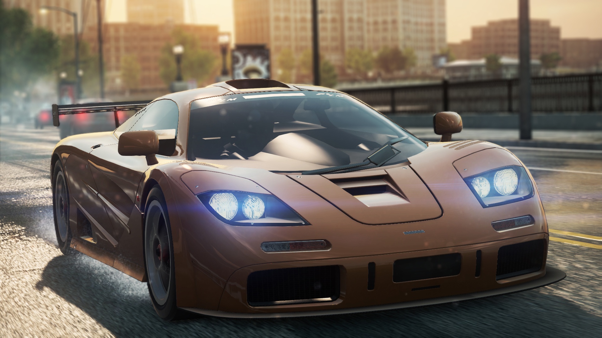 Скачать обои машина, свет, фары, 2012, McLaren F1, Need for speed, Most  wanted, раздел игры в разрешении 1920x1080