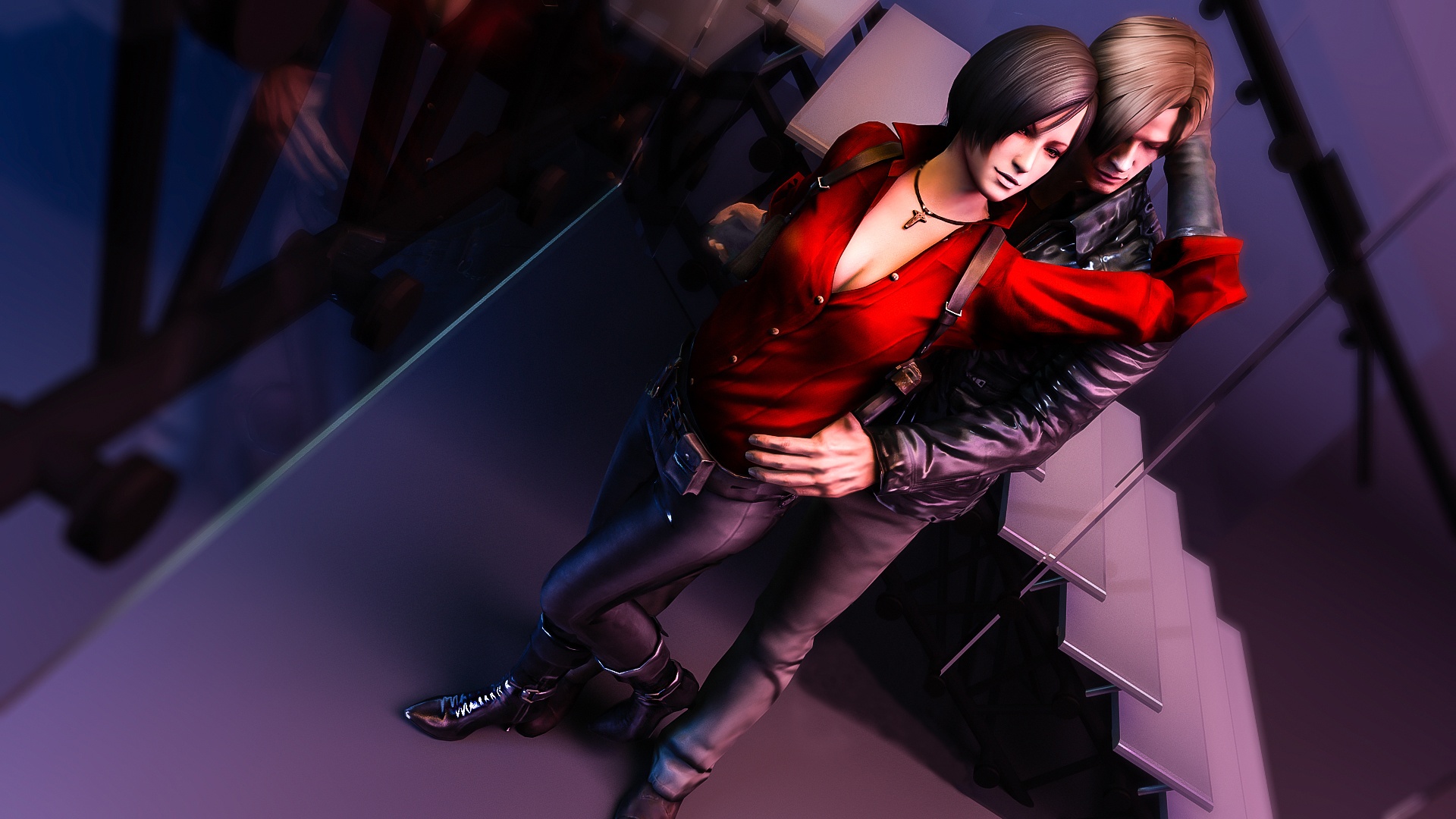 Обои fanart, Leon Scott Kennedy, Ada Wong, Biohazard 6, Resident evil 6 на  телефон и рабочий стол, раздел игры, разрешение 1920x1080 - скачать