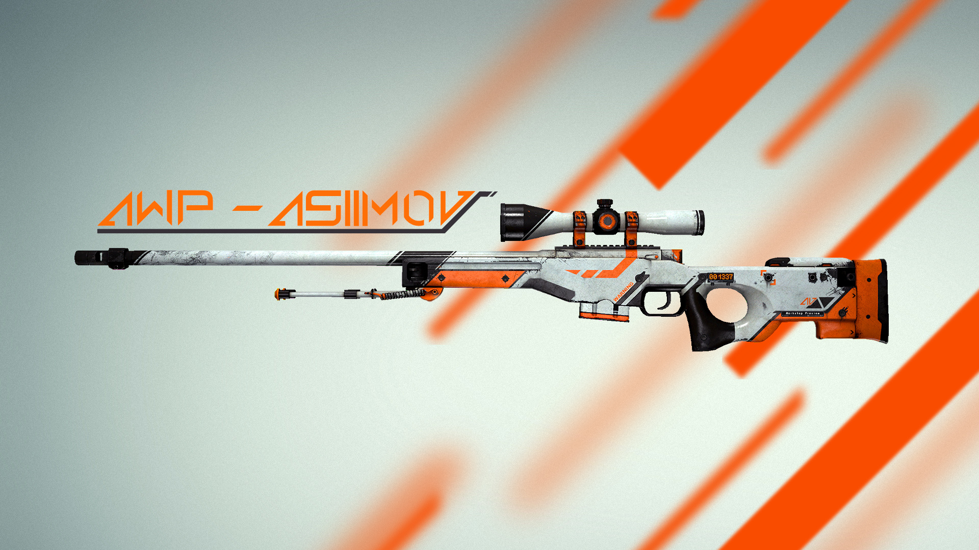 Скачать обои counter strike, global offensive, awp, skin, cs:go, asiimov,  раздел оружие в разрешении 1920x1080