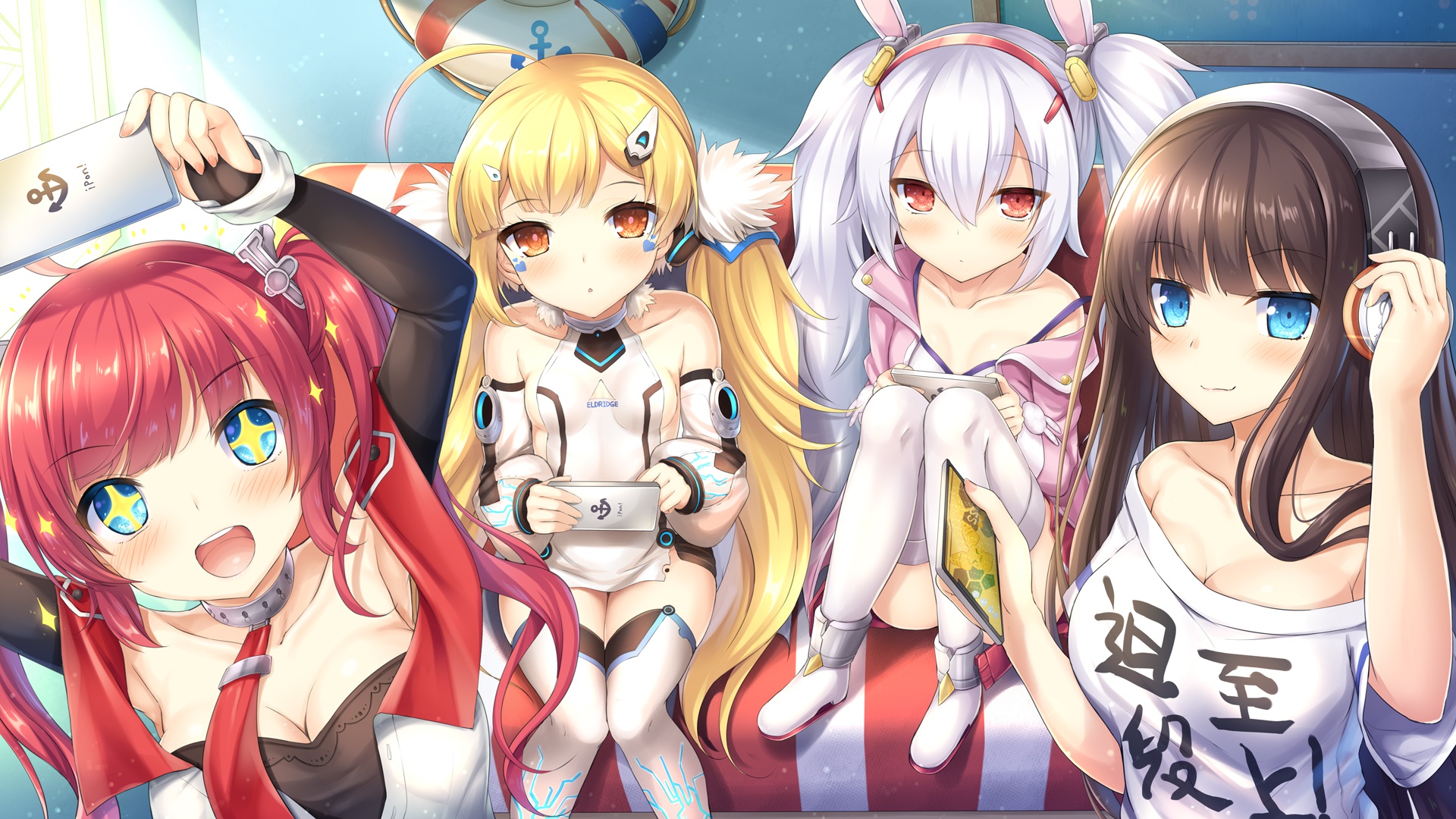 Обои Аниме, Девочки, Восторг, Azur Lane на телефон и рабочий стол, раздел  сёнэн, разрешение 1920x1080 - скачать