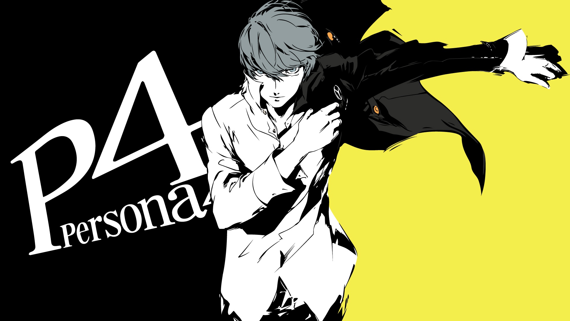 Скачать обои взгляд, фон, игра, аниме, арт, парень, Персона 4, Persona 4,  раздел сёнэн в разрешении 1920x1080