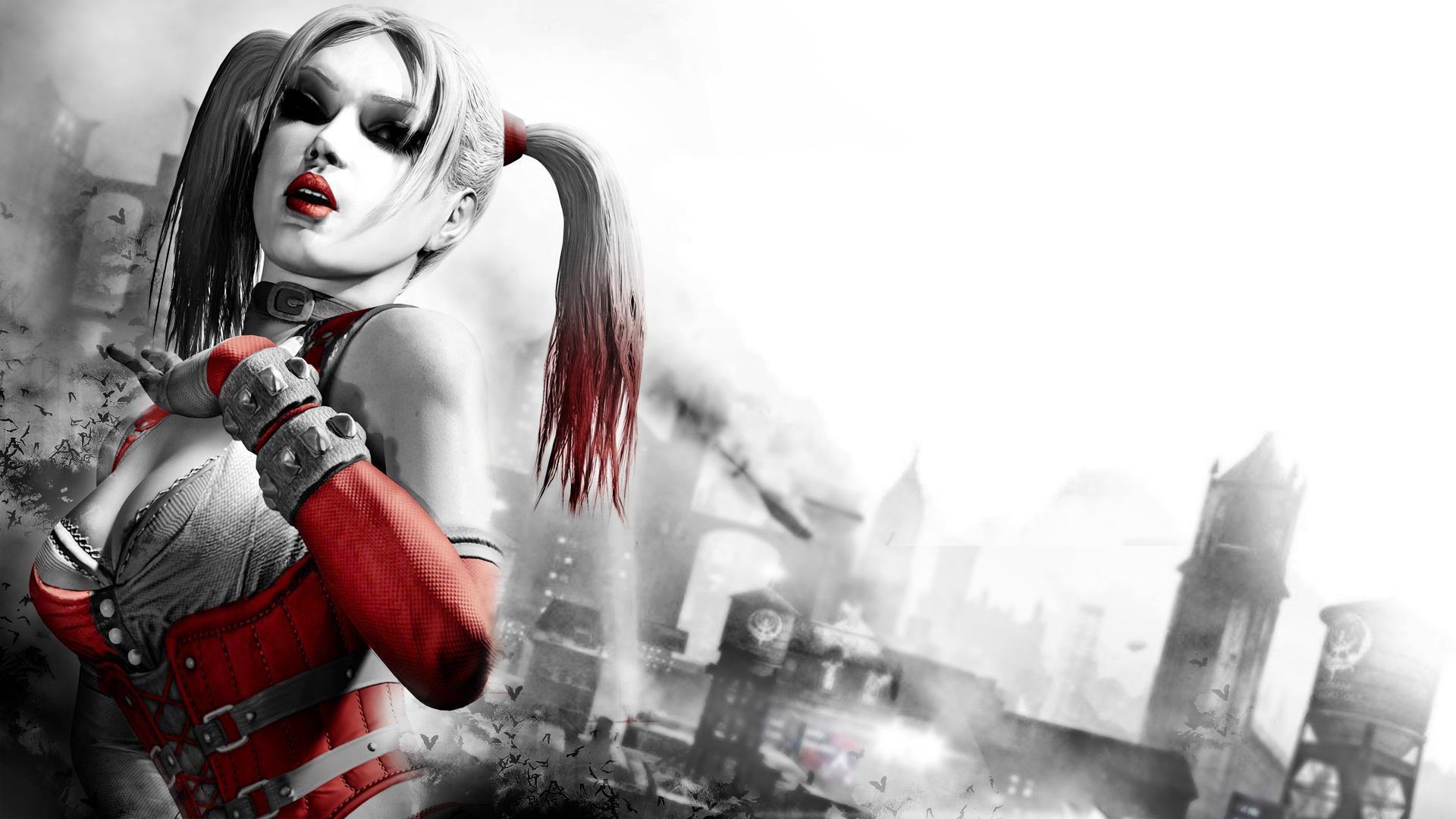 Скачать обои batman, arkham city, harley quinn, харли квинн, раздел игры в  разрешении 1920x1080