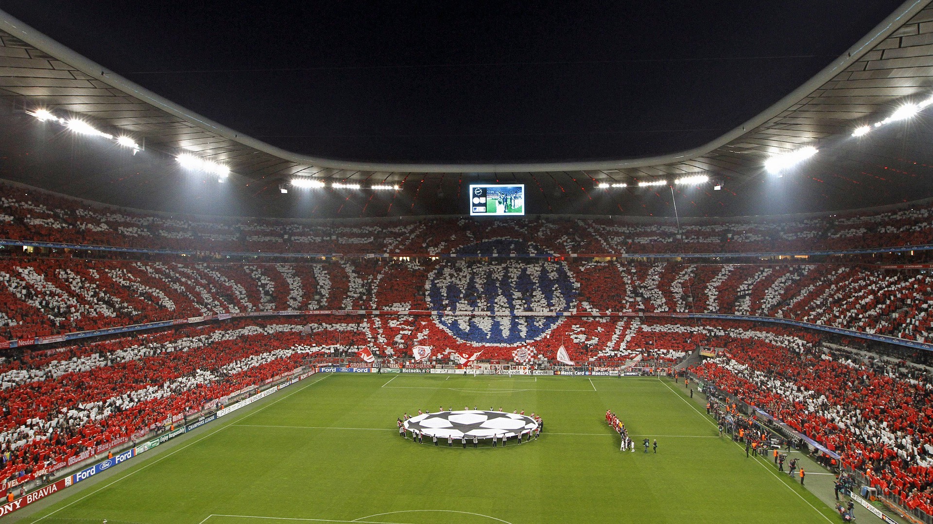 Обои Мюнхен, Бавария, allianz arena, FC Bayern Munchen на телефон и рабочий  стол, раздел спорт, разрешение 1920x1080 - скачать