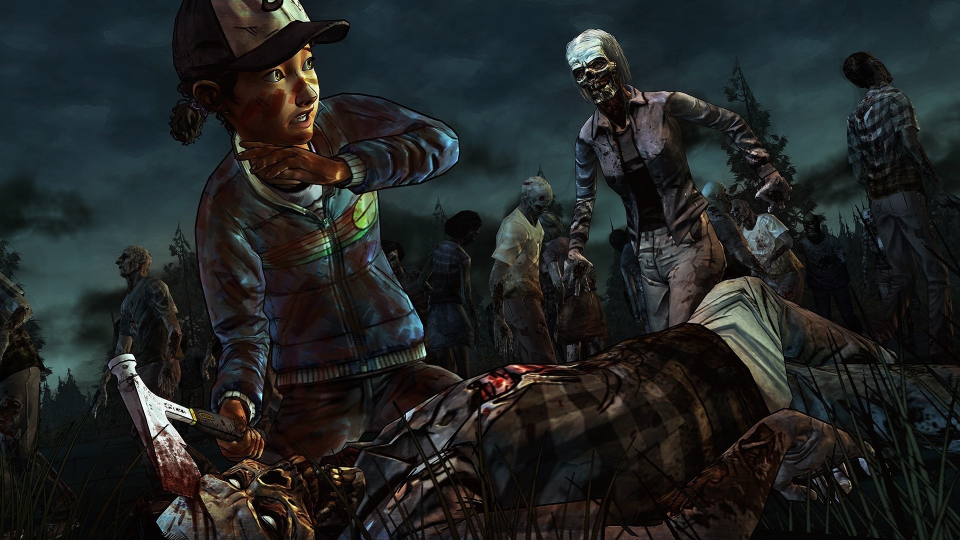 Скачать обои Зомби, Ситуация, Telltale Games, Выжившие, Клементина, The  Walking Dead: Season 2, Эпизод 4, Episode 4, раздел игры в разрешении  1920x1080