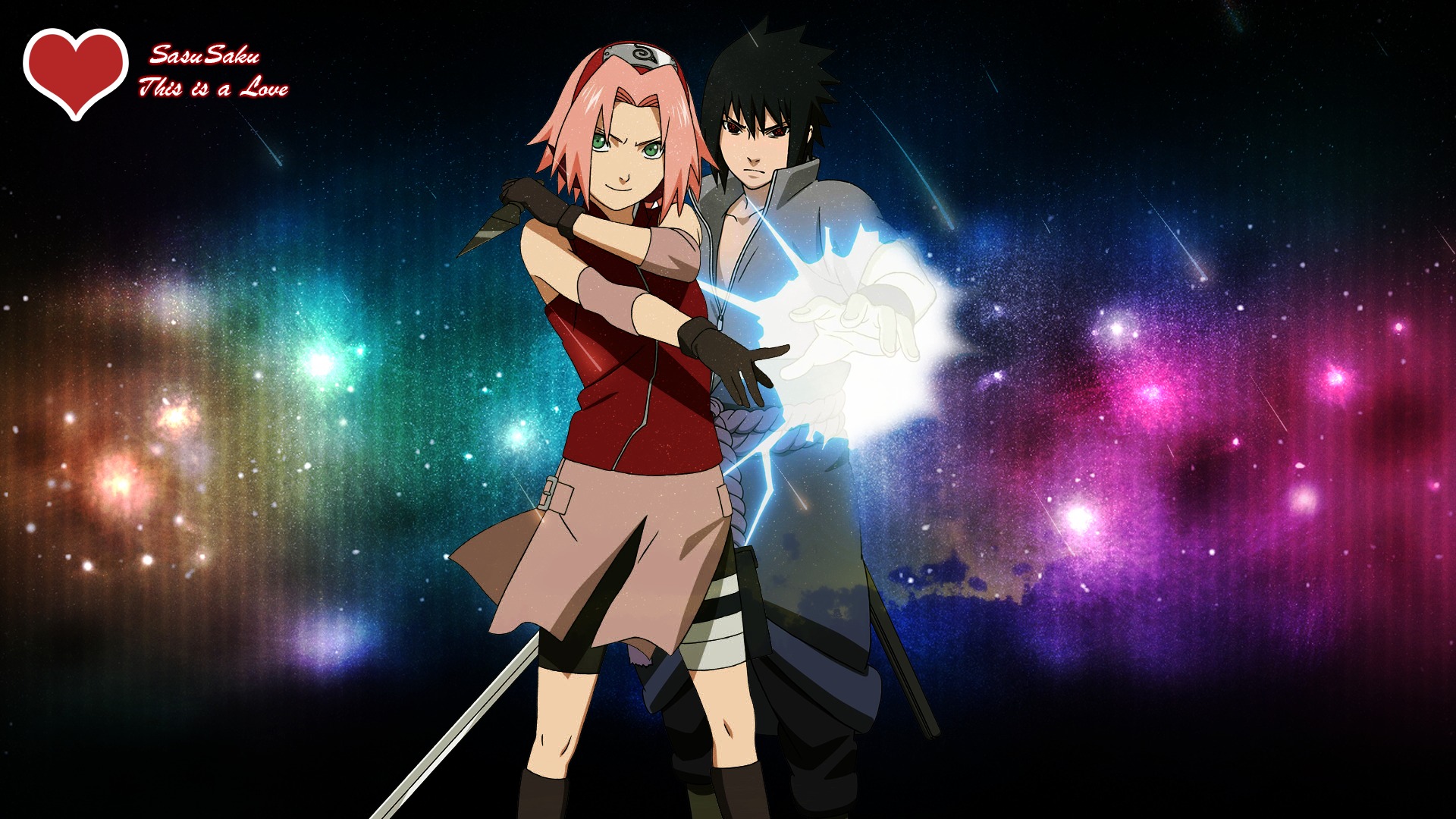 Обои Naruto Shippuuden, Наруто: Ураганные Хроники, Саске и Сакура,  SasuSaku, СасуСаку, Sasuke and Sakura на телефон и рабочий стол, раздел  прочее, разрешение 1920x1080 - скачать