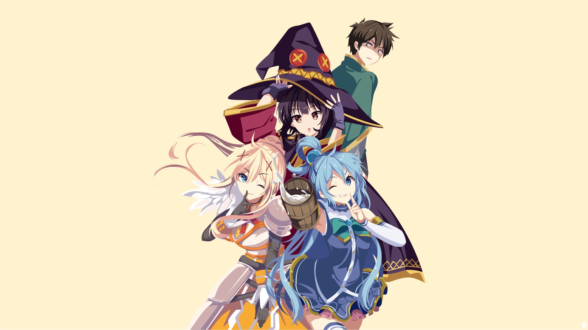 Скачать обои anime, manga, japanese, mahou, KonoSuba, Kono Subarashii Sekai  ni Shukufuku o!, madoshi, раздел сёдзё в разрешении 1920x1080