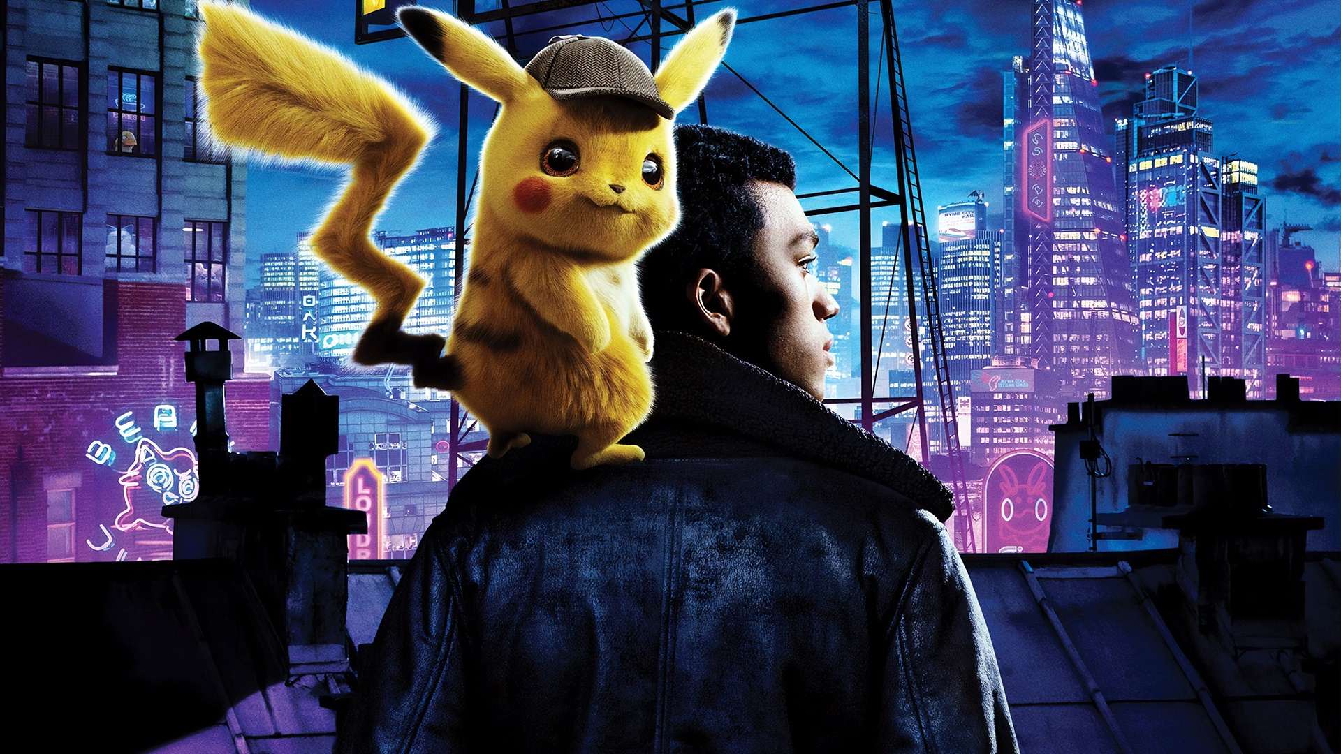 Обои фантастика, фэнтези, постер, Pokémon Detective Pikachu, Покемон. Детектив  Пикачу на телефон и рабочий стол, раздел фильмы, разрешение 1920x1080 -  скачать