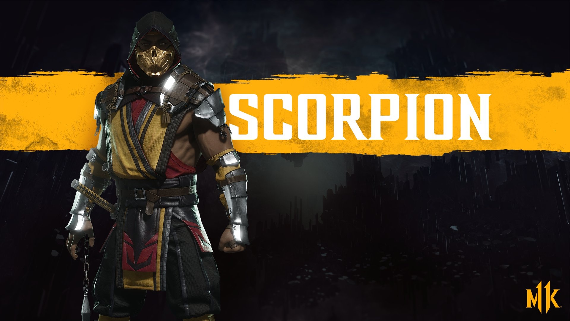 Обои Игра, Скорпион, Боец, Арт, Смертельная Битва, Mortal Kombat, Scorpion,  Персонаж на телефон и рабочий стол, раздел игры, разрешение 1920x1080 -  скачать