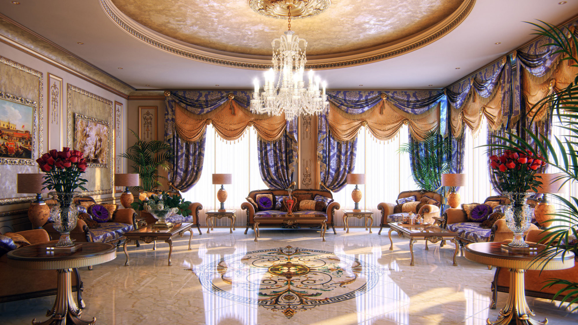 Luxury Mansion Interior гостиная