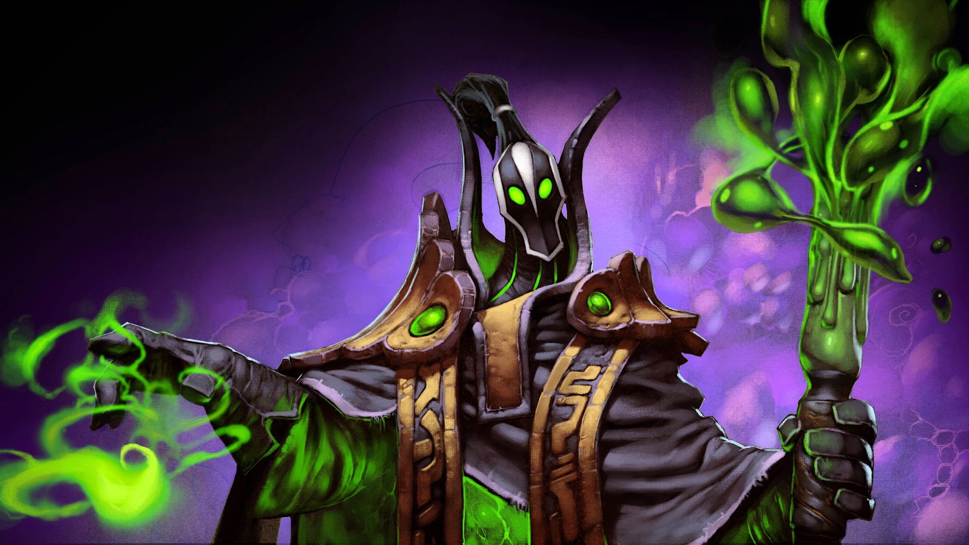 Скачать обои магия, арт, посох, Dota 2, Rubick, Grand Magus, раздел игры в  разрешении 1920x1080