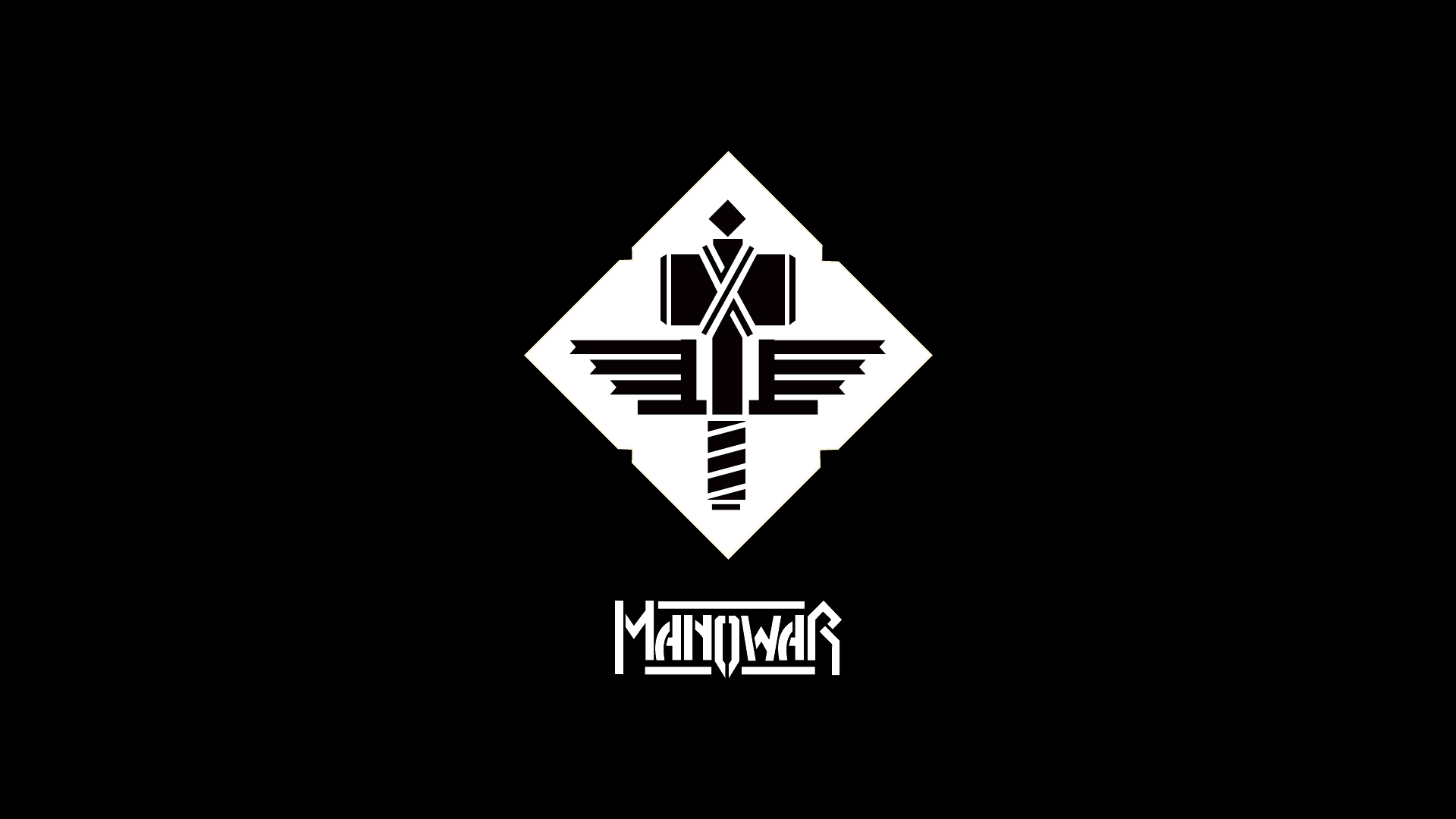 Обои logo, minimalism, heavy metal, hammer, manowar на телефон и рабочий  стол, раздел минимализм, разрешение 1920x1080 - скачать