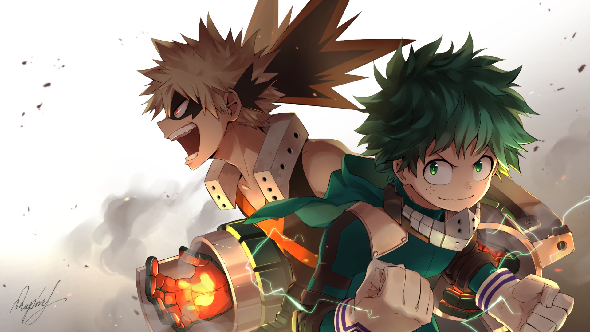 Обои Izuku Midoriya, Katsuki Bakugou, My Hero Academia, Boku No Hero  Academia, Мидория Изуку, Моя Геройская Академия, Бакуго Катсуки на телефон  и рабочий стол, раздел сёнэн, разрешение 1920x1080 - скачать