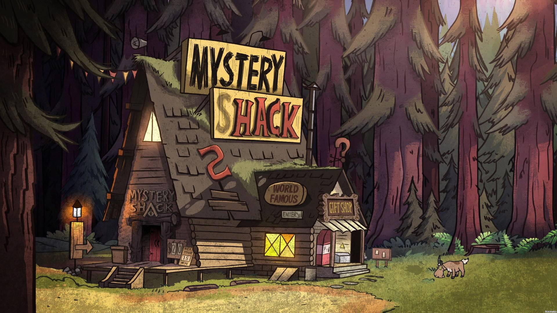 Обои лес, Gravity Falls, Хижина чудес на телефон и рабочий стол, раздел  фильмы, разрешение 1920x1080 - скачать