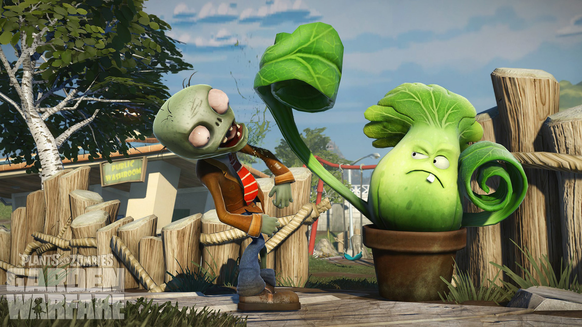 Скачать обои Plants vs Zombies, Pop Cap, Plants vs Zombies Garden Warfare,  PvZ, раздел игры в разрешении 1920x1080