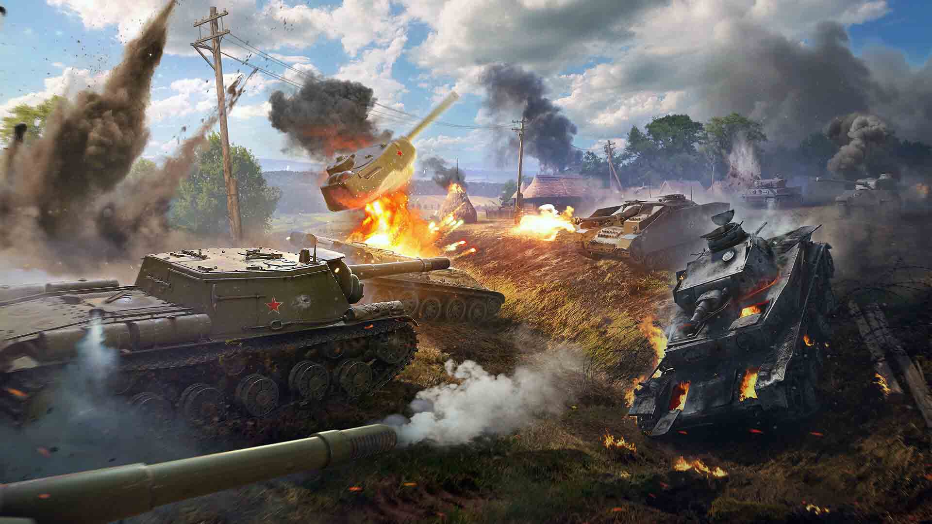 Обои Германия, танк, СССР, сау, средний, World of Tanks, СУ-152, Т-34-85 на  телефон и рабочий стол, раздел игры, разрешение 1920x1080 - скачать