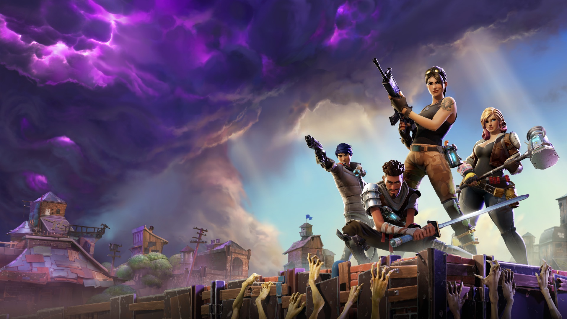 Обои Epic Games, 2017, Fortnite на телефон и рабочий стол, раздел игры,  разрешение 1920x1080 - скачать