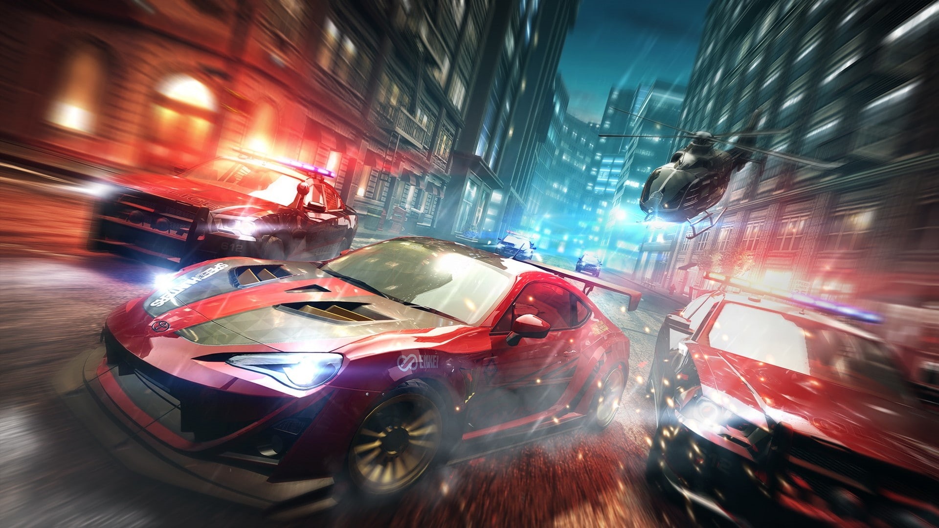 Обои need for speed, toyota, night city, video games, no limits на телефон  и рабочий стол, раздел игры, разрешение 1920x1080 - скачать