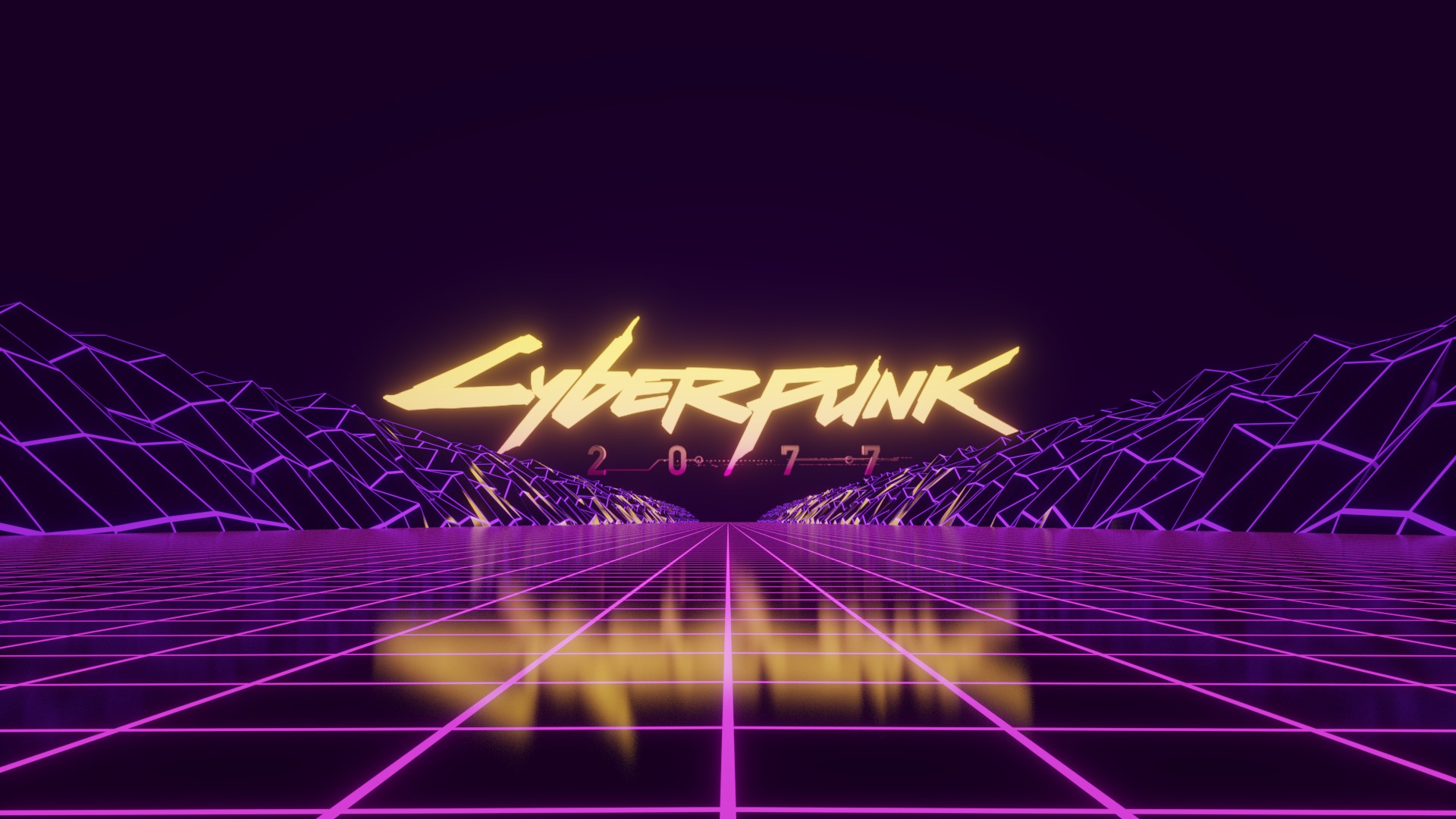 Скачать обои Музыка, Фон, Cyberpunk 2077, Cyberpunk, Synth, Retrowave,  Synthwave, New Retro Wave, раздел рендеринг в разрешении 1920x1080