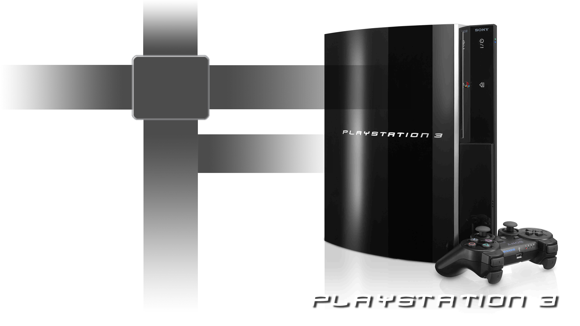 Обои white, black, background, PS3, playstation 3, joystick, console на  телефон и рабочий стол, раздел hi-tech, разрешение 1920x1080 - скачать