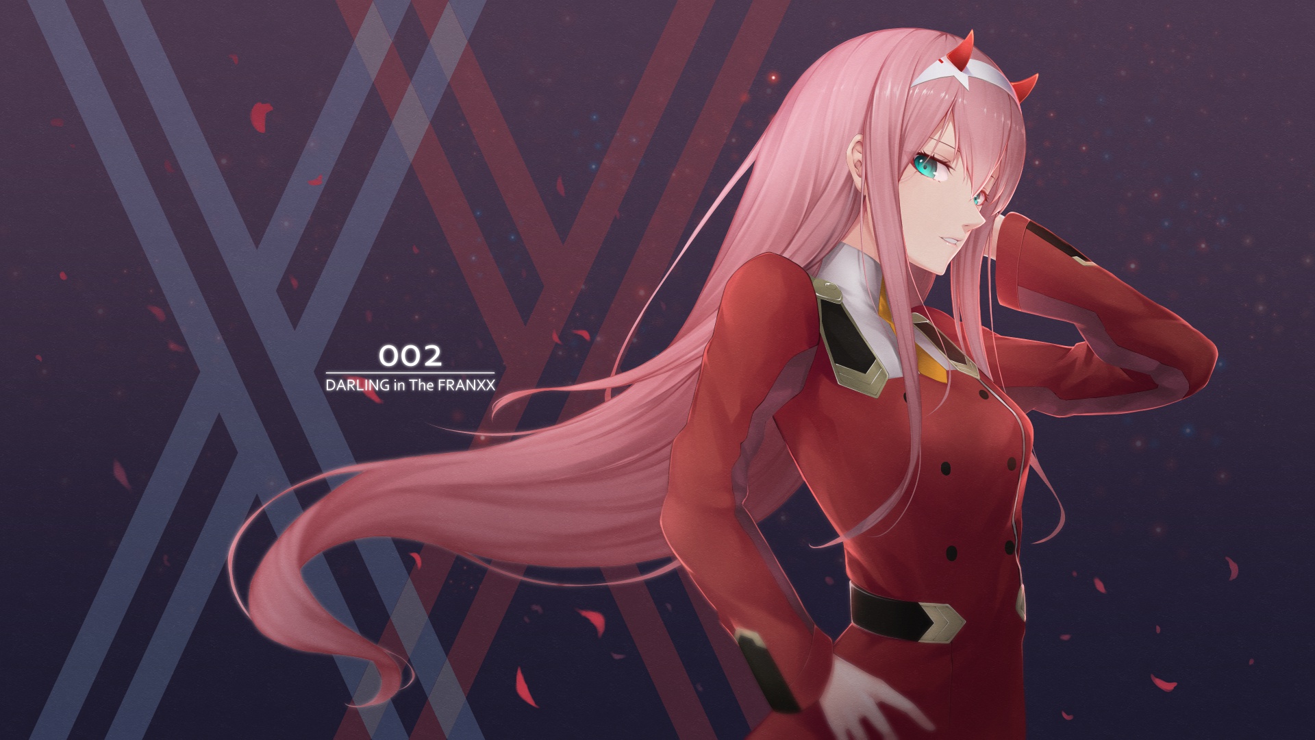 Скачать обои девушка, фон, аниме, Darling in the FranXX, раздел сёнэн в  разрешении 1920x1080