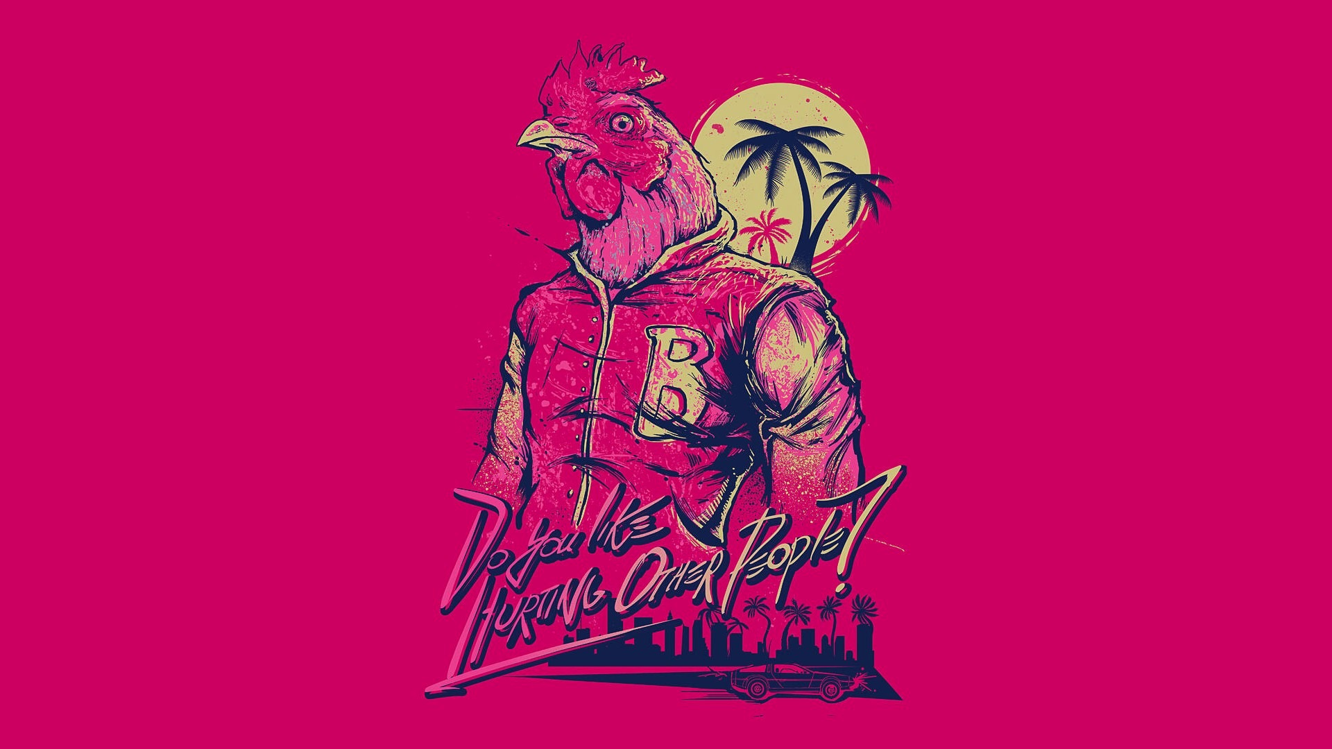 Скачать обои минимализм, games, Hotline Miami, horoz, раздел игры в  разрешении 1920x1080