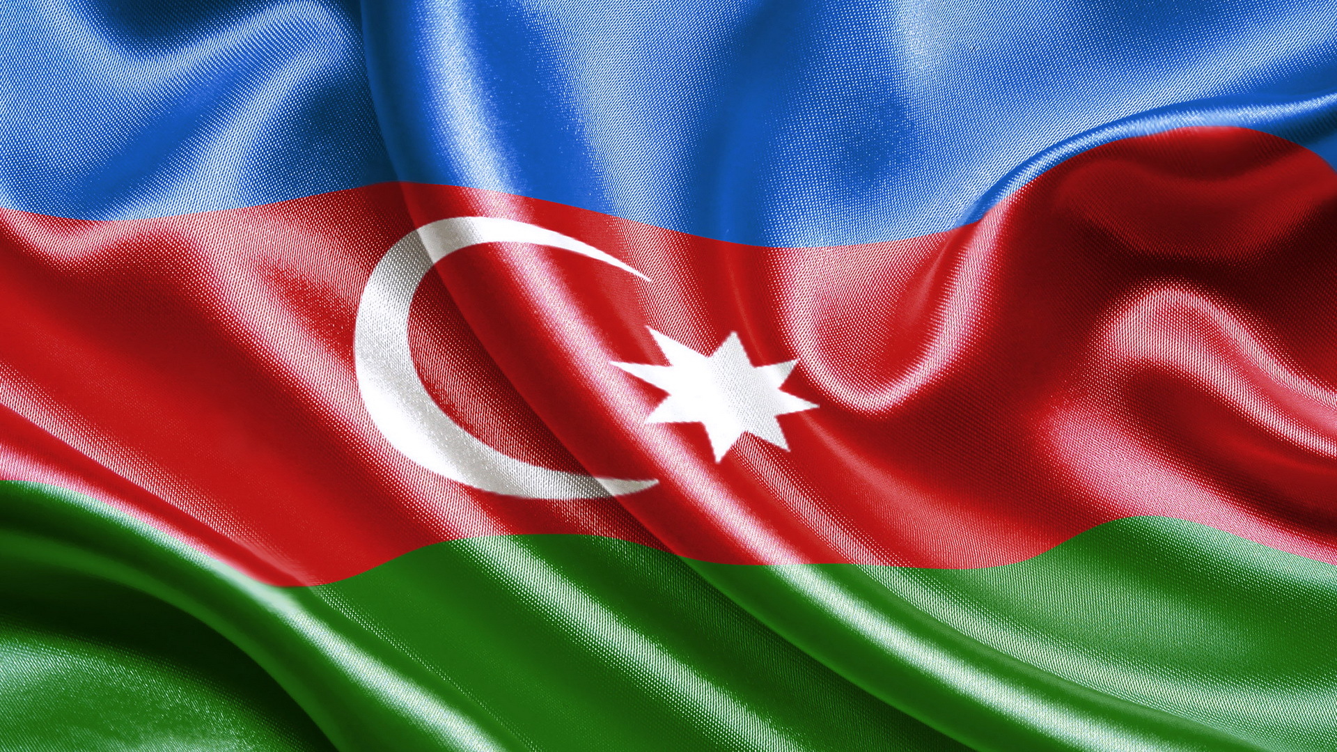 Скачать обои Флаг, Азербайджан, Azerbaijan, раздел текстуры в разрешении  1920x1080