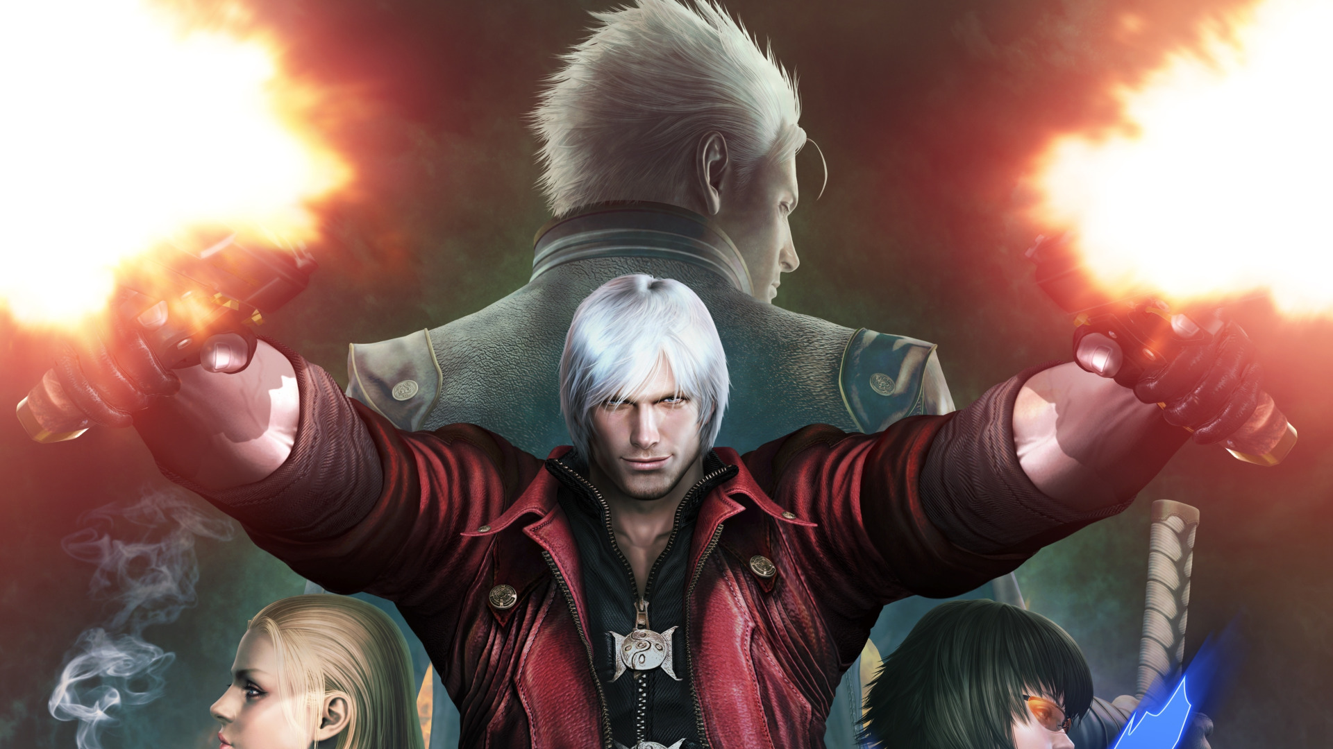 Скачать обои Dante, Devil May Cry, Vergil, Lady, Mary, Trish, Devil May Cry  4 Special Edition, раздел игры в разрешении 1920x1080