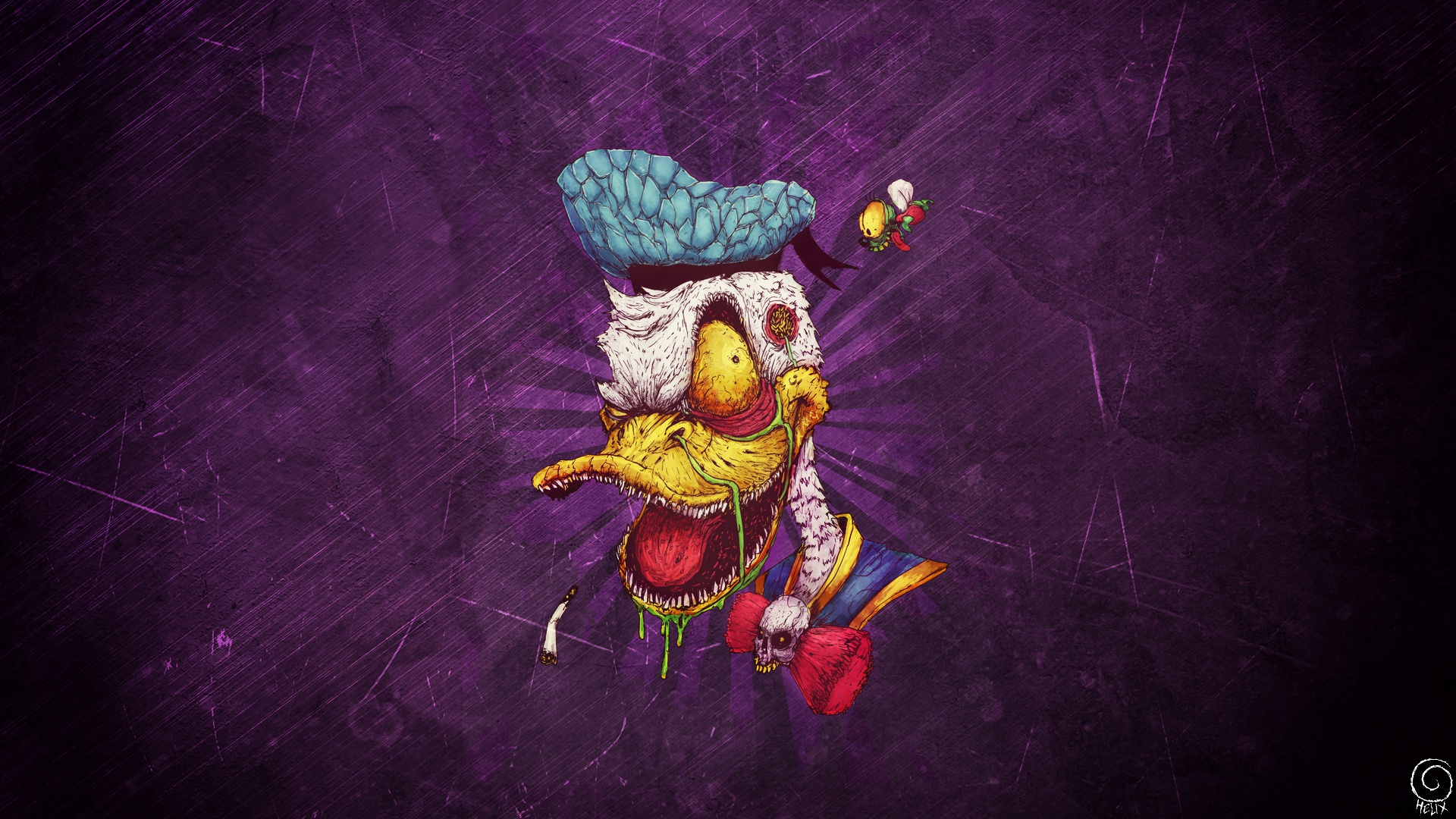 Скачать обои Минимализм, Фон, Утка, Art, Дональд Дак, Donald Duck, Duck,  Дональд, раздел минимализм в разрешении 1920x1080