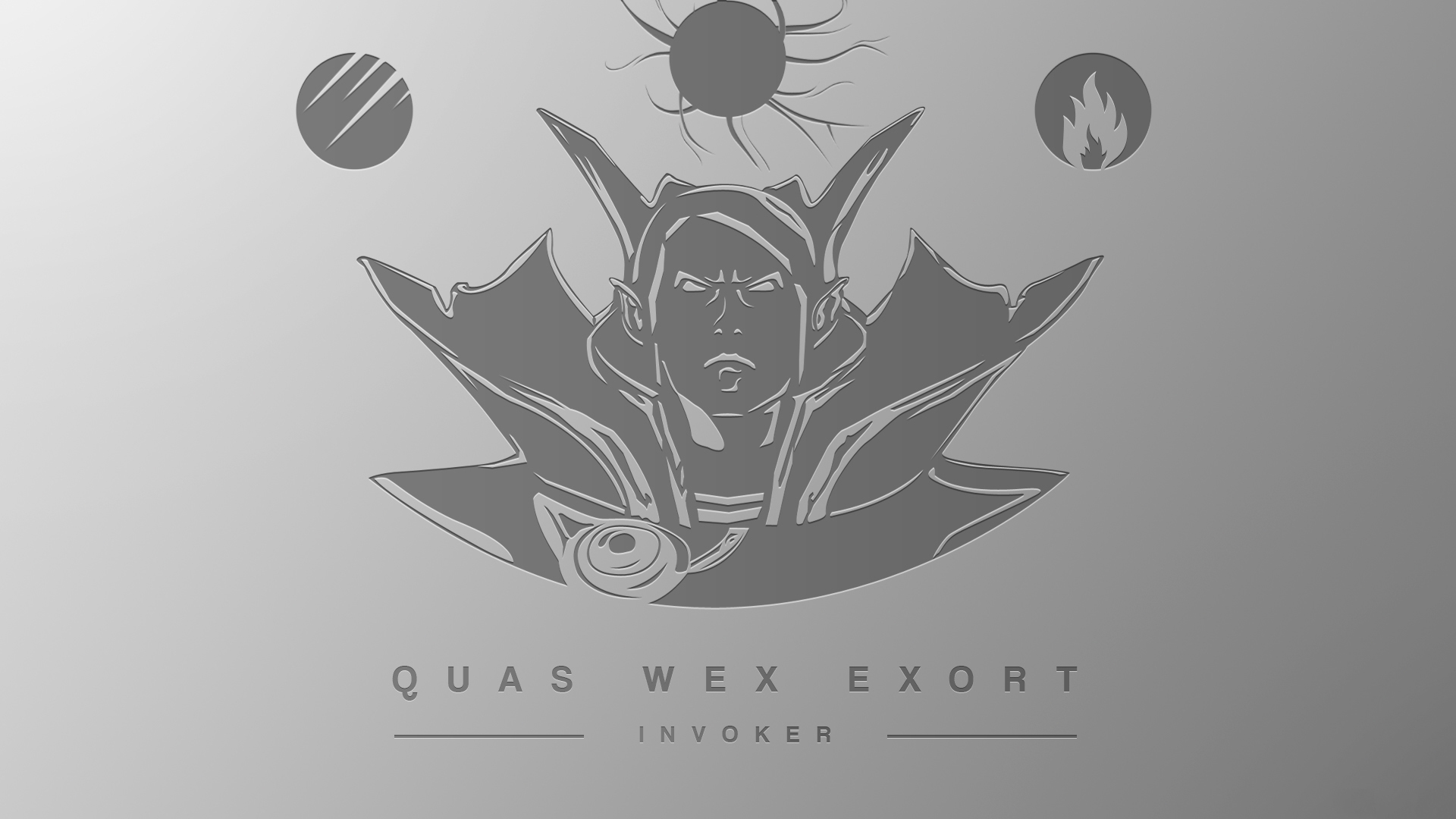 Скачать обои Valve, Dota 2, Minimalism, Wex, Exort, Invoke, Invoker, Quas,  раздел минимализм в разрешении 1920x1080