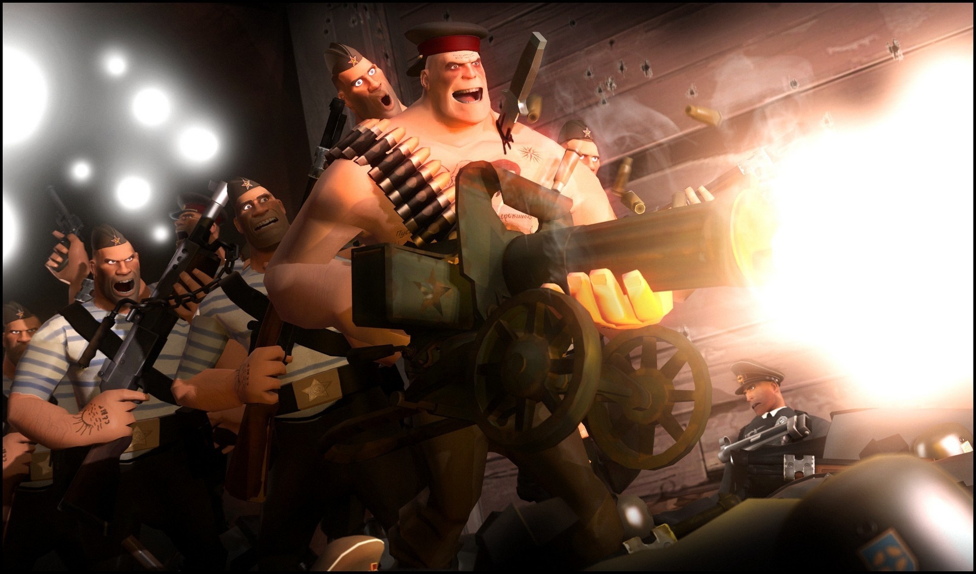 Скачать обои Team Fortress 2, war, heavy, russian, раздел игры в разрешении  1920x1129