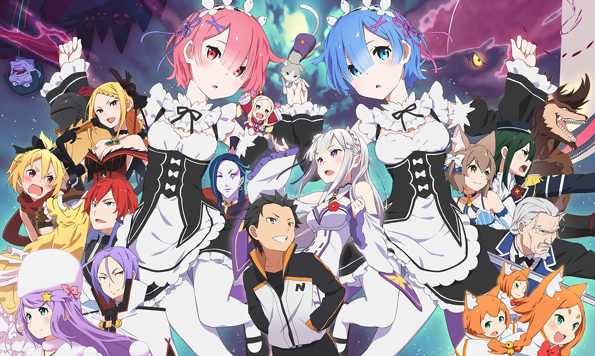 Обои аниме, арт, персонажи, Re: Zero Kara Hajimeru Isekai Seikatsu на  телефон и рабочий стол, раздел сёнэн, разрешение 1920x1151 - скачать