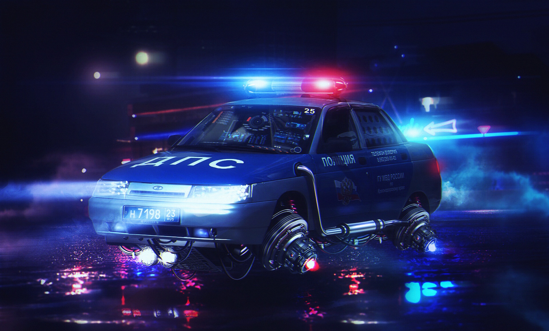 Cyberpunk police car sound фото 22
